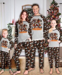 Cleveland Browns Transfer Xmas Family Pajamas Set Kid Men Women