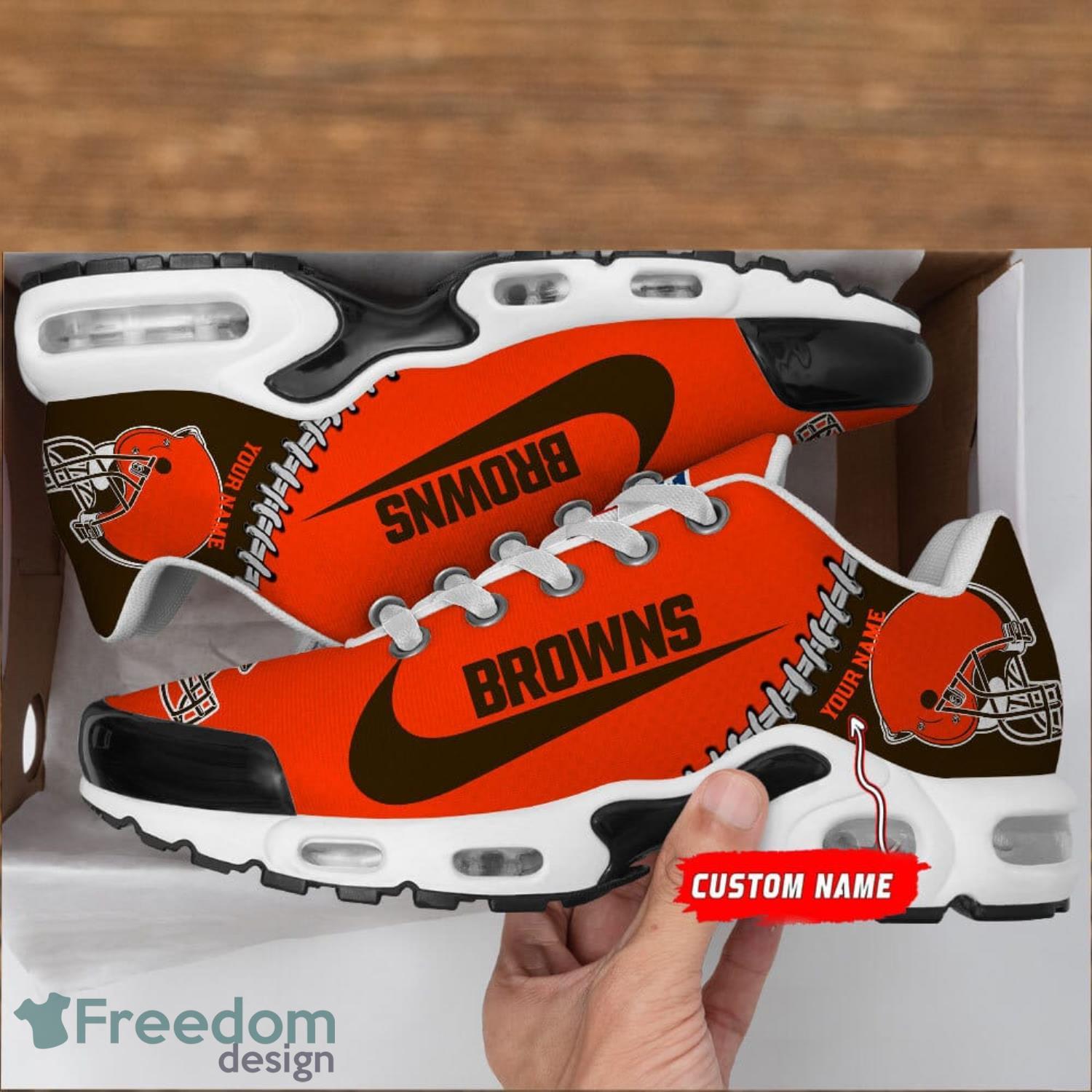 Cleveland Browns Ultra Air Cushion Sports Shoes Custom Name For Men And Women TN Shoes Sneakers image Cleveland Browns Ultra Air Cushion Sports Shoes Custom Name For Men And Women TN Shoes Sneakers Product Photo 2