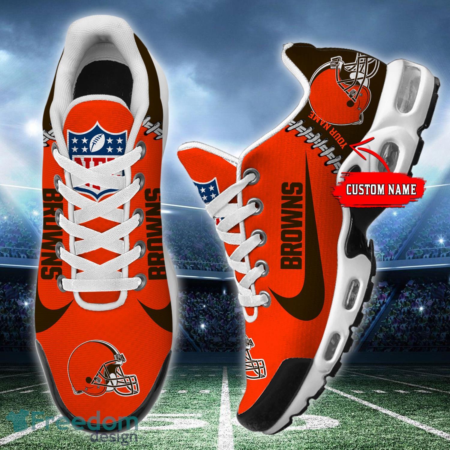 Cleveland Browns Ultra Air Cushion Sports Shoes Custom Name For Men And Women TN Shoes Sneakers image Cleveland Browns Ultra Air Cushion Sports Shoes Custom Name For Men And Women TN Shoes Sneakers Product Photo 1
