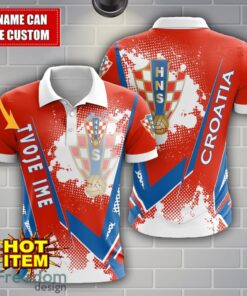 Croatia national football team Limited 3D Polo Shirt Logo Printing For Fans Custom Name