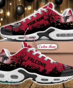 Custom Name NFL Atlanta Falcons Halloween Day Gift Air Cushion Sports Shoes For Men And Women