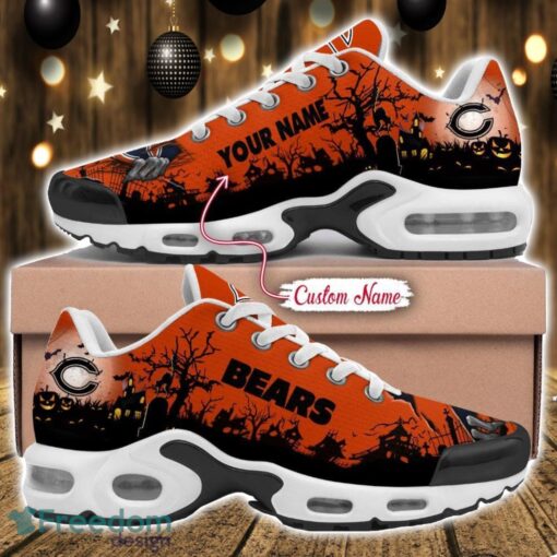 Custom Name NFL Chicago Bears Halloween Day Gift Air Cushion Sports Shoes For Men And Women Product Photo 1