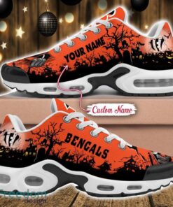 Custom Name NFL Cincinnati Bengals Halloween Day Gift Air Cushion Sports Shoes For Men And Women