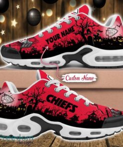 Custom Name NFL Kansas City Chiefs Halloween Day Gift Air Cushion Sports Shoes For Men And Women