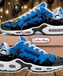 Custom Name NFL Los Angeles Chargers Halloween Day Gift Air Cushion Sports Shoes For Men And Women