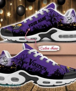 Custom Name NFL Minnesota Vikings Halloween Day Gift Air Cushion Sports Shoes For Men And Women