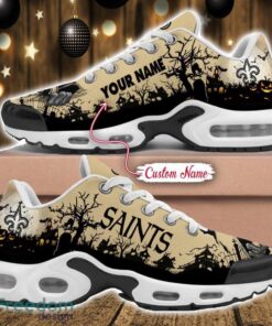 Custom Name NFL New Orleans Saints Halloween Day Gift Air Cushion Sports Shoes For Men And Women