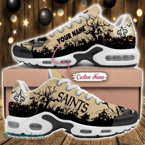 Custom Name NFL New Orleans Saints Halloween Day Gift Air Cushion Sports Shoes For Men And Women Product Photo 1