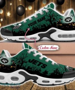 Custom Name NFL New York Jets Halloween Day Gift Air Cushion Sports Shoes For Men And Women