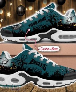 Custom Name NFL Philadelphia Eagles Halloween Day Gift Air Cushion Sports Shoes For Men And Women