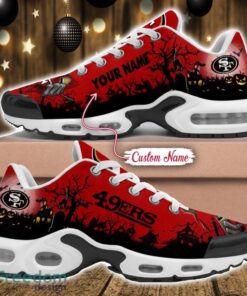 Custom Name NFL San Francisco 49ers Halloween Day Gift Air Cushion Sports Shoes For Men And Women