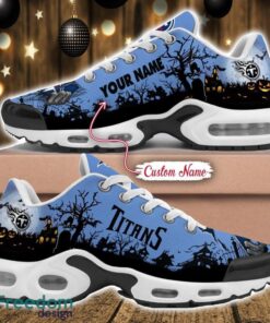 Custom Name NFL Tennessee Titans Halloween Day Gift Air Cushion Sports Shoes For Men And Women