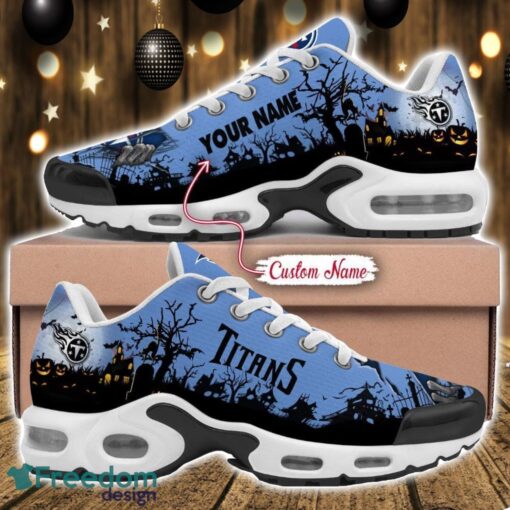 Custom Name NFL Tennessee Titans Halloween Day Gift Air Cushion Sports Shoes For Men And Women Product Photo 1