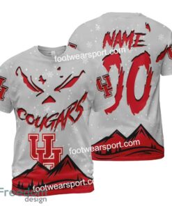 Custom Number And Name Houston Cougars Grinch Face 3D Hoodie, 3D Tshirt, Sweater AOP For Fans - NCAA Houston Cougars Grinch Face 3D Hoodie, 3D Tshirt, Sweater AOP Custom Number And Name Photo 2