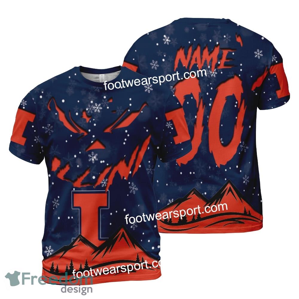 Custom Number And Name Illinois Fighting Illini Grinch Face 3D Hoodie, 3D Tshirt, Sweater AOP For Fans image Custom Number And Name Illinois Fighting Illini Grinch Face 3D Hoodie, 3D Tshirt, Sweater AOP For Fans - NCAA Illinois Fighting Illini Grinch Face 3D Hoodie, 3D Tshirt, Sweater AOP Custom Number And Name Photo 2