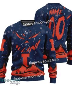 Custom Number And Name Illinois Fighting Illini Grinch Face 3D Hoodie, 3D Tshirt, Sweater AOP For Fans image Custom Number And Name Illinois Fighting Illini Grinch Face 3D Hoodie, 3D Tshirt, Sweater AOP For Fans - NCAA Illinois Fighting Illini Grinch Face 3D Hoodie, 3D Tshirt, Sweater AOP Custom Number And Name Photo 3