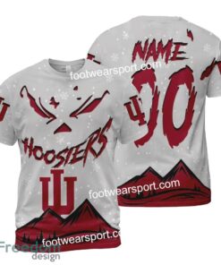 Custom Number And Name Indiana Hoosiers Grinch Face 3D Hoodie, 3D Tshirt, Sweater AOP Gift Holidays - NCAA Indiana Hoosiers Grinch Face 3D Hoodie, 3D Tshirt, Sweater AOP Custom Number And Name Photo 2