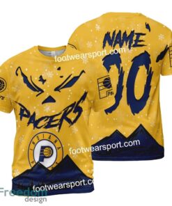 Custom Number And Name Indiana Pacers Grinch Face 3D Hoodie, 3D Tshirt, Sweater AOP Gift Holidays - NBA Indiana Pacers Grinch Face 3D Hoodie, 3D Tshirt, Sweater AOP Custom Number And Name Photo 2