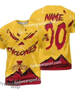 Custom Number And Name Iowa State Cyclones Grinch Face 3D Hoodie, 3D Tshirt, Sweater AOP For Adult - NCAA Iowa State Cyclones Grinch Face 3D Hoodie, 3D Tshirt, Sweater AOP Custom Number And Name Photo 2