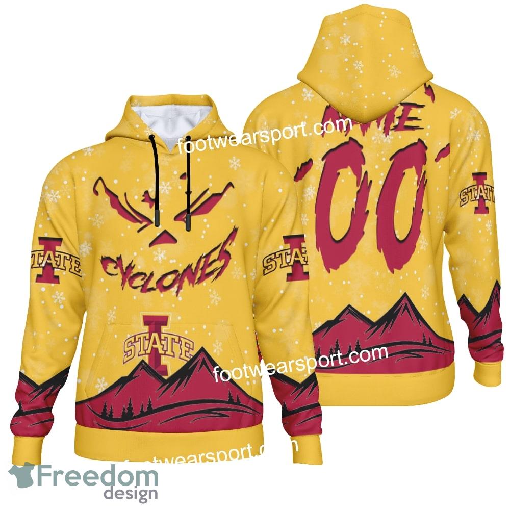 Custom Number And Name Iowa State Cyclones Grinch Face 3D Hoodie, 3D Tshirt, Sweater AOP For Adult image Custom Number And Name Iowa State Cyclones Grinch Face 3D Hoodie, 3D Tshirt, Sweater AOP For Adult - NCAA Iowa State Cyclones Grinch Face 3D Hoodie, 3D Tshirt, Sweater AOP Custom Number And Name Photo 1