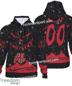 Custom Number And Name Jacksonville State Gamecocks Grinch Face 3D Hoodie, 3D Tshirt, Sweater AOP For Men, Women