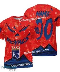 Custom Number And Name Kansas City Royals Grinch Face 3D Hoodie, 3D Tshirt, Sweater AOP Gift Holidays - MLB Kansas City Royals Grinch Face 3D Hoodie, 3D Tshirt, Sweater AOP Custom Number And Name Photo 2