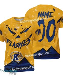 Custom Number And Name Kent State Golden Flashes Grinch Face 3D Hoodie, 3D Tshirt, Sweater AOP For Adult - NCAA Kent State Golden Flashes Grinch Face 3D Hoodie, 3D Tshirt, Sweater AOP Custom Number And Name Photo 2