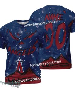 Custom Number And Name Los Angeles Angels Grinch Face 3D Hoodie, 3D Tshirt, Sweater AOP For Adult - MLB Los Angeles Angels Grinch Face 3D Hoodie, 3D Tshirt, Sweater AOP Custom Number And Name Photo 2