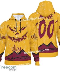 Custom Number And Name Louisiana Monroe Warhawks Grinch Face 3D Hoodie, 3D Tshirt, Sweater AOP For Fans Custom Number And Name Louisiana Monroe Warhawks Grinch Face 3D Hoodie, 3D Tshirt, Sweater AOP For Fans
