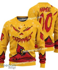 Custom Number And Name Louisville Cardinals Grinch Face 3D Hoodie, 3D Tshirt, Sweater AOP For Men, Women - NCAA Louisville Cardinals Grinch Face 3D Hoodie, 3D Tshirt, Sweater AOP Custom Number And Name Photo 3