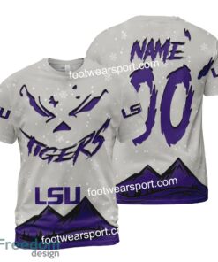 Custom Number And Name LSU Tigers Grinch Face 3D Hoodie, 3D Tshirt, Sweater AOP For Fans - NCAA LSU Tigers Grinch Face 3D Hoodie, 3D Tshirt, Sweater AOP Custom Number And Name Photo 2