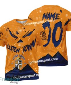 Custom Number And Name Luton Town Grinch Face 3D Hoodie, 3D Tshirt, Sweater AOP For Adult - EPL Luton Town Grinch Face 3D Hoodie, 3D Tshirt, Sweater AOP Custom Number And Name Photo 2