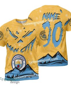 Custom Number And Name Manchester City Grinch Face 3D Hoodie, 3D Tshirt, Sweater AOP For Men, Women - EPL Manchester City Grinch Face 3D Hoodie, 3D Tshirt, Sweater AOP Custom Number And Name Photo 2