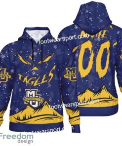 Custom Number And Name marquette golden eagles Grinch Face 3D Hoodie, 3D Tshirt, Sweater AOP For Fans