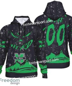 Custom Number And Name Marshall Thundering Herd Grinch Face 3D Hoodie, 3D Tshirt, Sweater AOP For Fans Custom Number And Name Marshall Thundering Herd Grinch Face 3D Hoodie, 3D Tshirt, Sweater AOP For Fans