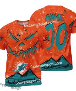 Custom Number And Name Miami Dolphins Grinch Face 3D Hoodie, 3D Tshirt, Sweater AOP For Fans - NFL Miami Dolphins Grinch Face 3D Hoodie, 3D Tshirt, Sweater AOP Custom Number And Name Photo 2