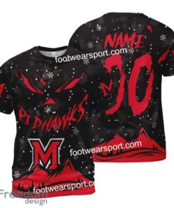 Custom Number And Name Miami (OH) RedHawks Grinch Face 3D Hoodie, 3D Tshirt, Sweater AOP For Fans - NCAA Miami (OH) RedHawks Grinch Face 3D Hoodie, 3D Tshirt, Sweater AOP Custom Number And Name Photo 2