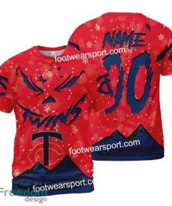 Custom Number And Name Minnesota Twins Grinch Face 3D Hoodie, 3D Tshirt, Sweater AOP Gift Holidays - MLB Minnesota Twins Grinch Face 3D Hoodie, 3D Tshirt, Sweater AOP Custom Number And Name Photo 2