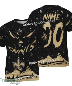 Custom Number And Name New Orleans Saints Grinch Face 3D Hoodie, 3D Tshirt, Sweater AOP For Men, Women - NFL New Orleans Saints Grinch Face 3D Hoodie, 3D Tshirt, Sweater AOP Custom Number And Name Photo 2