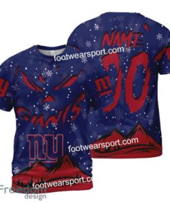 Custom Number And Name New York Giants Grinch Face 3D Hoodie, 3D Tshirt, Sweater AOP For Fans - NFL New York Giants Grinch Face 3D Hoodie, 3D Tshirt, Sweater AOP Custom Number And Name Photo 2