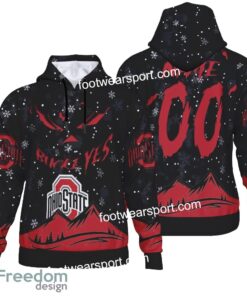 Custom Number And Name Ohio State Buckeyes Grinch Face 3D Hoodie, 3D Tshirt, Sweater AOP For Fans