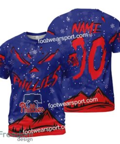 Custom Number And Name Philadelphia Phillies Grinch Face 3D Hoodie, 3D Tshirt, Sweater AOP For Fans - MLB Philadelphia Phillies Grinch Face 3D Hoodie, 3D Tshirt, Sweater AOP Custom Number And Name Photo 2