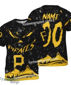 Custom Number And Name Pittsburgh Pirates Grinch Face 3D Hoodie, 3D Tshirt, Sweater AOP Gift Holidays - MLB Pittsburgh Pirates Grinch Face 3D Hoodie, 3D Tshirt, Sweater AOP Custom Number And Name Photo 2