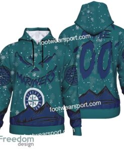 Custom Number And Name Seattle Mariners Grinch Face 3D Hoodie, 3D Tshirt, Sweater AOP For Fans