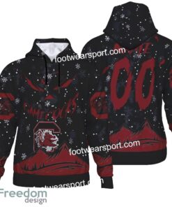 Custom Number And Name South Carolina Gamecocks Grinch Face 3D Hoodie, 3D Tshirt, Sweater AOP Gift Holidays