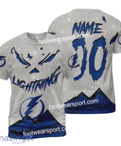 Custom Number And Name Tampa Bay Lightning Grinch Face 3D Hoodie, 3D Tshirt, Sweater AOP For Fans - NHL Tampa Bay Lightning Grinch Face 3D Hoodie, 3D Tshirt, Sweater AOP Custom Number And Name Photo 2