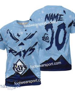 Custom Number And Name Tampa Bay Rays Grinch Face 3D Hoodie, 3D Tshirt, Sweater AOP Gift Holidays - MLB Tampa Bay Rays Grinch Face 3D Hoodie, 3D Tshirt, Sweater AOP Custom Number And Name Photo 2
