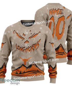 Custom Number And Name Texas Longhorns Grinch Face 3D Hoodie, 3D Tshirt, Sweater AOP For Fans - NCAA Texas Longhorns Grinch Face 3D Hoodie, 3D Tshirt, Sweater AOP Custom Number And Name Photo 3