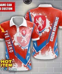 Czech Republic national football team Limited 3D Polo Shirt Logo Printing For Fans Custom Name