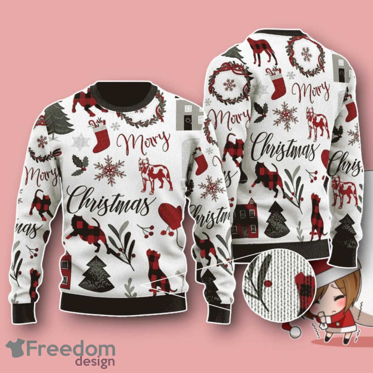 Dachshund Christmas Dog White Dachshund Dog Christmas Ugly Sweater Unique Gift image Dachshund Christmas Dog White Dachshund Dog Christmas Ugly Sweater Unique Gift Product Photo 1